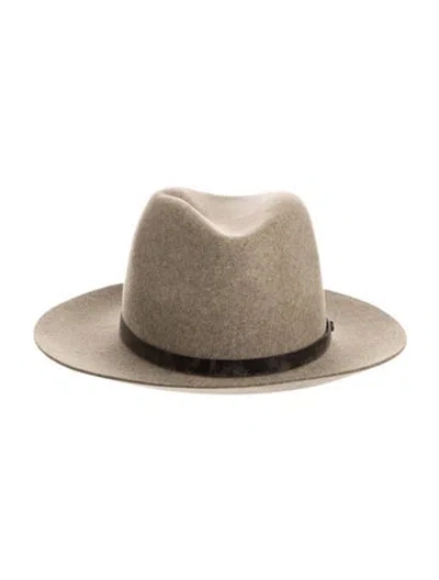 Pre-owned Rag & Bone Fedora Hat In Neutrals
