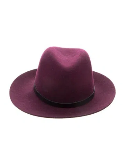 Pre-owned Rag & Bone Fedora In Purple