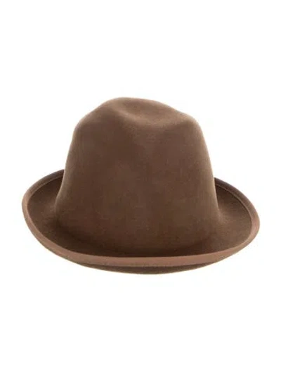 Pre-owned Rag & Bone Felt Fedora In Brown