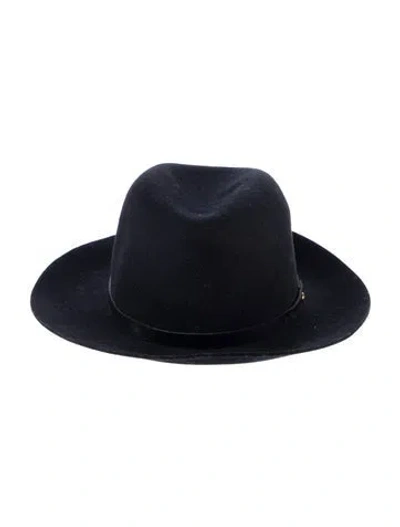 Pre-owned Rag & Bone Felt Fedora Hat In Black