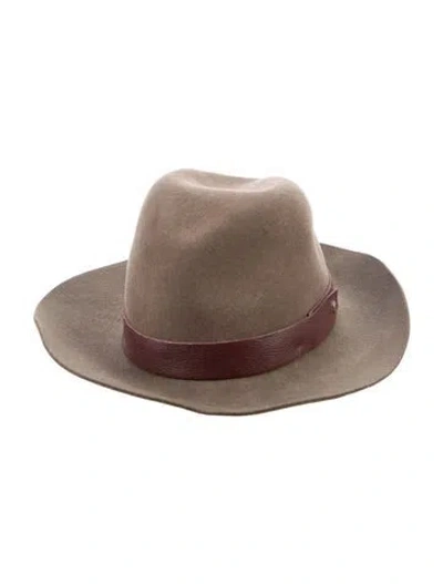 Pre-owned Rag & Bone Felt Fedora Hat In Brown