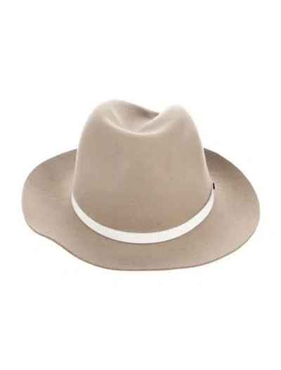Pre-owned Rag & Bone Felt Fedora In Neutral