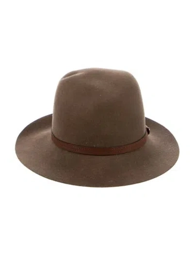 Pre-owned Rag & Bone Felt Wide Brim Hat In Brown