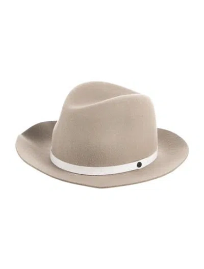 Pre-owned Rag & Bone Felt Wide-brim Fedora Hat In Neutral