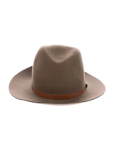 Pre-owned Rag & Bone Felted Wool Fedora In Brown
