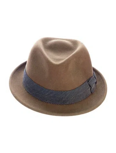 Pre-owned Rag & Bone Felted Wool Fedora Hat In Brown