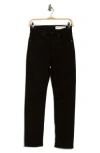 Rag & Bone Fern High Waist Ankle Slim Jeans In Black