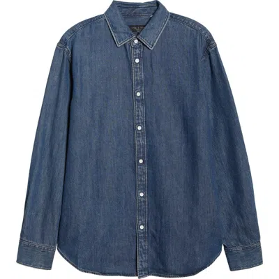 RAG & BONE RAG & BONE FINCH FEATHERWEIGHT DENIM BUTTON-UP SHIRT