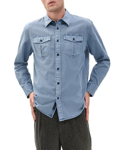 Rag & Bone Finch Military Shirt In Blue