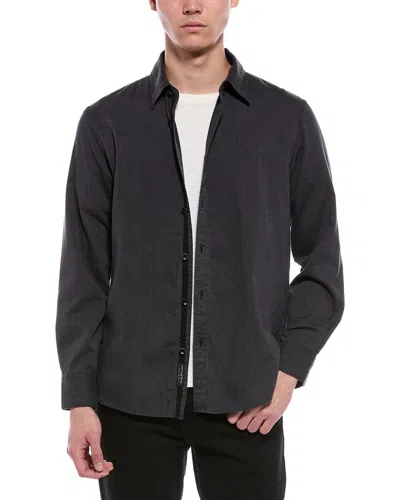 Rag & Bone Finch Zig Zag Dobby Shirt In Black