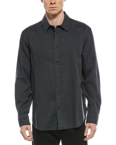 Rag & Bone Finch Zig Zag Dobby Shirt In Black