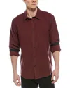 Rag & Bone Finch Zig Zag Dobby Shirt In Red