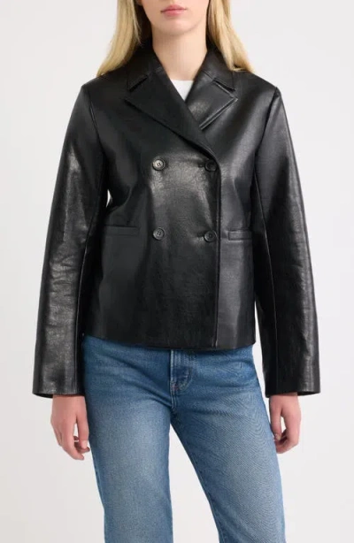 Rag & Bone Finley Faux Leather Jacket In Black