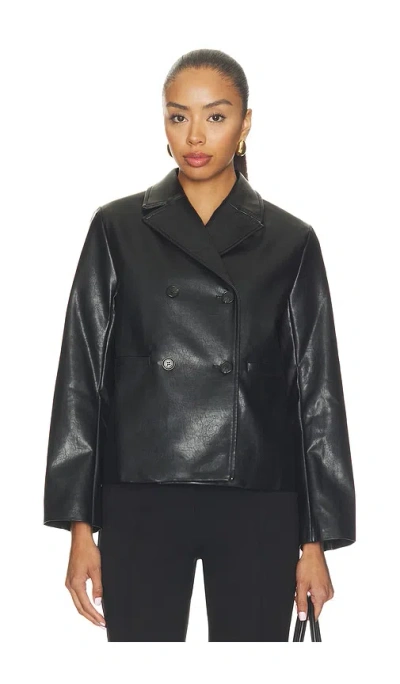 Rag & Bone Finley Faux Leather Coat In Black
