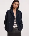 Rag & Bone Finley Wool Blend Coat In Black