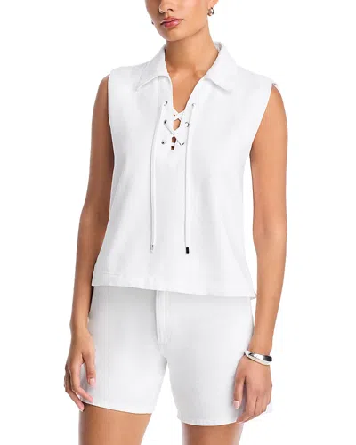 Rag & Bone Fiona Lace Up Shirt In White