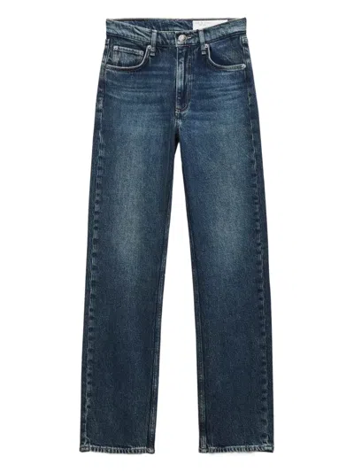 Rag & Bone Five-pocket Straight-leg Jeans In Blue