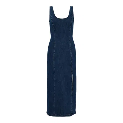 Rag & Bone Flexi Athena Midi Dress In Blue
