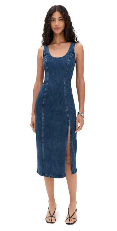 Rag & Bone Flexi Athena Midi Dress Bryant In Brown