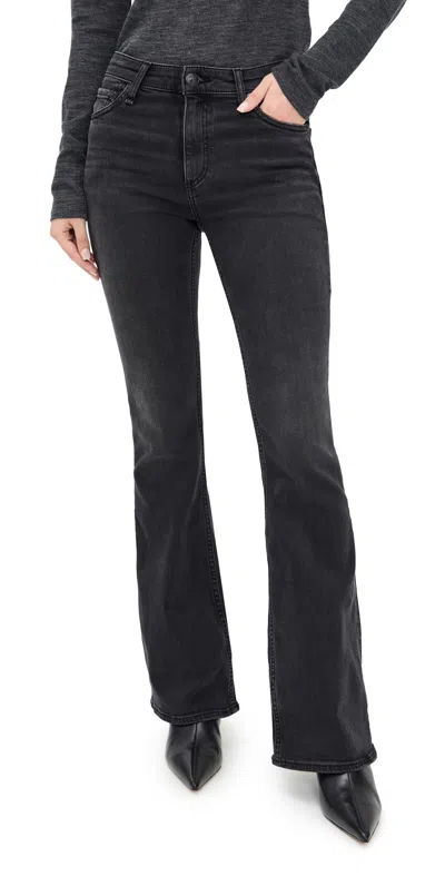 RAG & BONE FLEXI DAHLIA FULL LENGTH FLARE JEANS MIDNIGHT