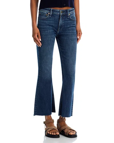RAG & BONE RAG & BONE FLEXI DAHLIA MID RISE ANKLE FLARE LEG JEANS IN TEO