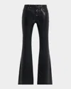 Rag & Bone Flexi Dahlia Mid-rise Coated Jeans In Black