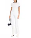 Rag & Bone Flexi Dahlia Mid Rise Flare In Optic White In White