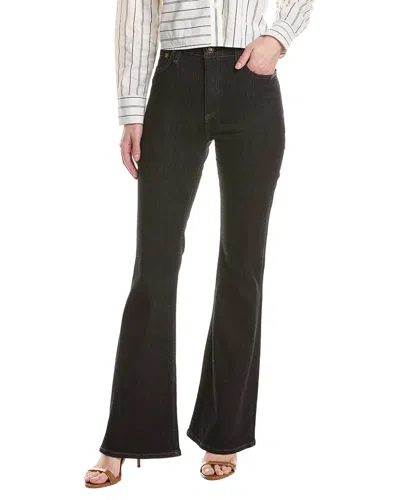 Rag & Bone Flexi Dahlia Mid Rise Full Length Flare Jean In Black