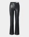 Rag & Bone Flexi Harlow Mid-rise Coated Jeans In Black