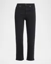Rag & Bone Flexi Harlow Mid-rise Jeans In Black