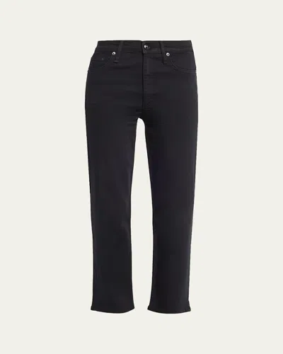Rag & Bone Flexi Harlow Mid-rise Jeans In Black