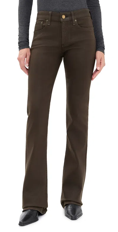 Rag & Bone Flexi Kinsley Low Rise Full Bootcut Jeans Coatedbrwn In Brown