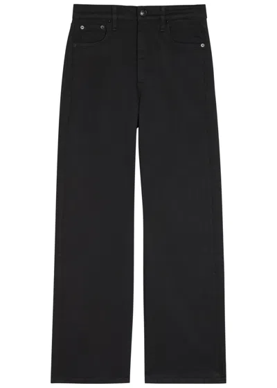 Rag & Bone Flexi Sofie Wide-leg Jeans In Black