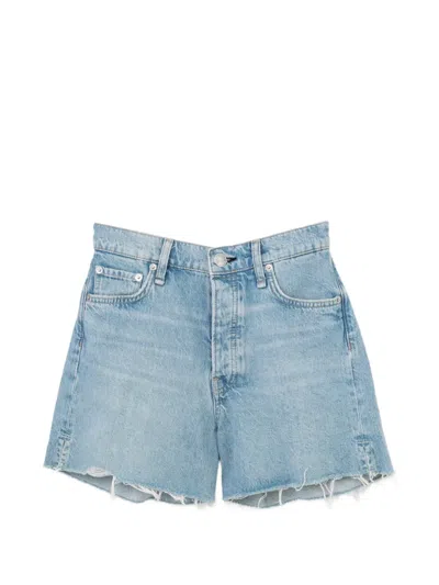 Rag & Bone Flora Denim Shorts In Blue