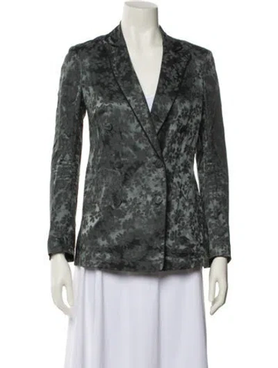 Pre-owned Rag & Bone Floral Print Blazer In Green
