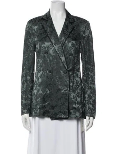 Pre-owned Rag & Bone Floral Print Blazer In Green