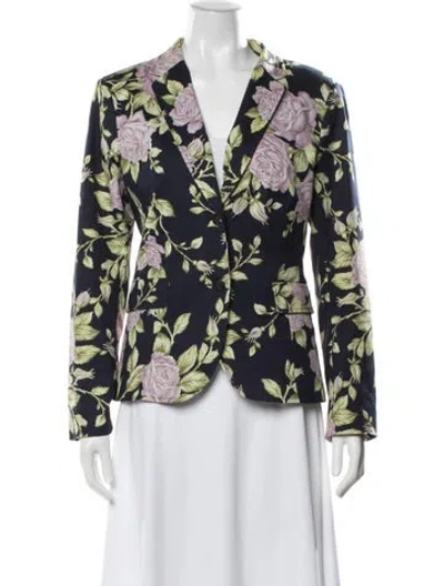 Pre-owned Rag & Bone Floral Print Blazer In Multi