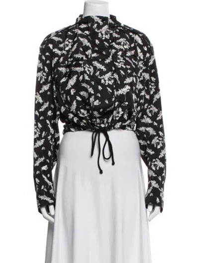 Pre-owned Rag & Bone Floral Print Jacket In Black