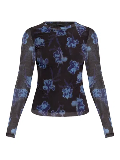 RAG & BONE FLORAL-PRINT LONG-SLEEVES TOP