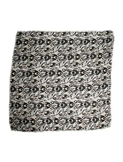Pre-owned Rag & Bone Floral Print Scarf In Blue