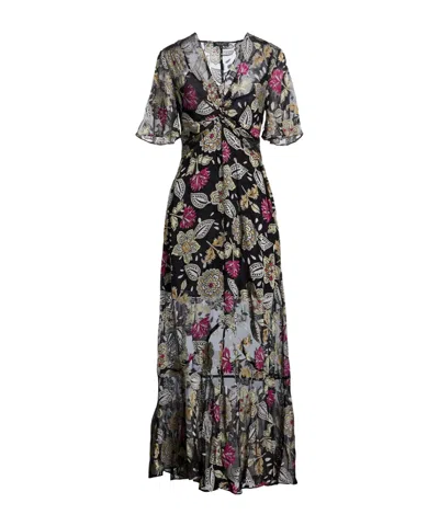 Rag & Bone Floral Printed Dress In Black