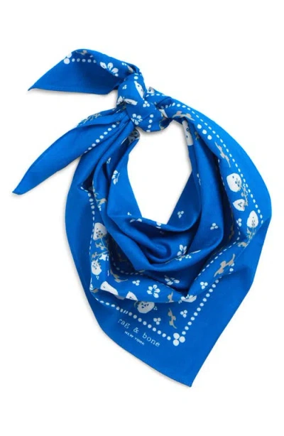 Rag & Bone Floral Western Bandana In Blue