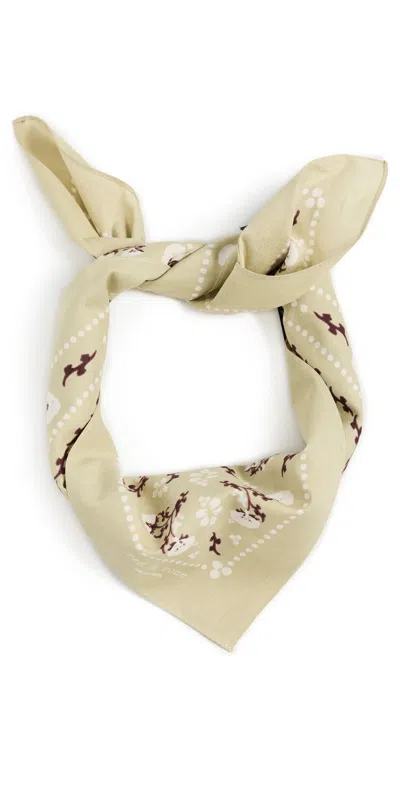 Rag & Bone Floral Western Bandana Scarf Pistachio Floral