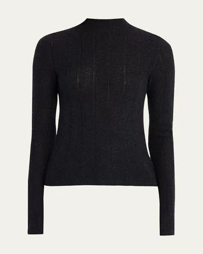Rag & Bone Francesca Merino Wool Turtleneck In Black