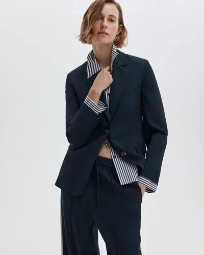 Rag & Bone Frank Mixed-media Blazer In Animal Print
