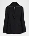 Rag & Bone Frank Ponte 2-in-1 Blazer In Black