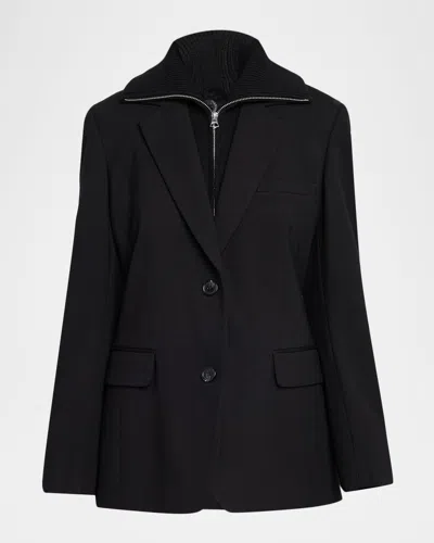 Rag & Bone Frank Ponte 2-in-1 Blazer In Black