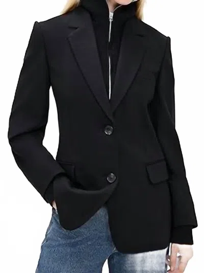Rag & Bone Frank Ponte Blazer In Black In Blue