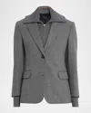 Rag & Bone Frank Wool Blazer With Removable Sweater In Multi