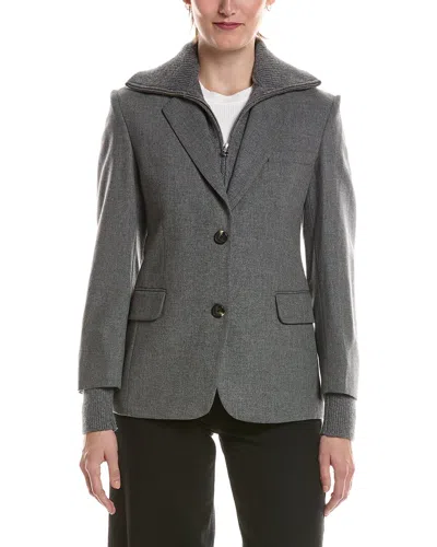 Rag & Bone Frank Wool-blend Blazer In Gray